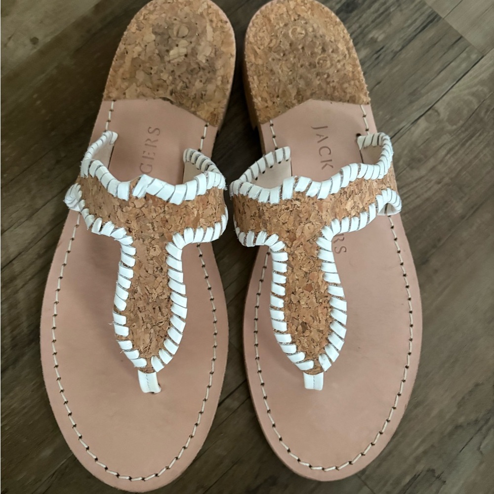 Jack Rogers Jackie Women's Cork and White Sandals
